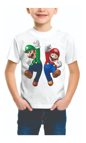 Remeras Sublimadas Modal Mario Bross Luigi