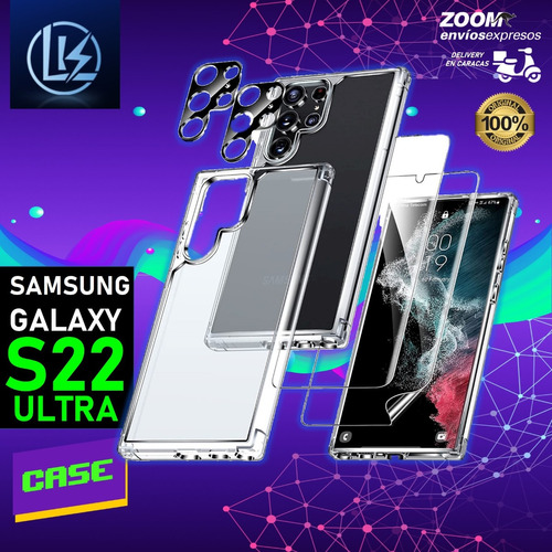 Forro Samsung Galaxy S22 Ultra + 2 Vidrio Cam + 2 Hidrogel 
