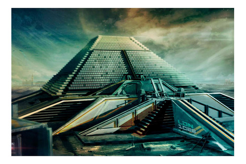 Vinilo 80x120cm Piramide Cibernetica Cerebro Digital M3