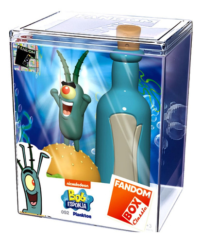 Coleção 3 Fandom Bob Esponja Plankton Sandy Edição 25 Anos
