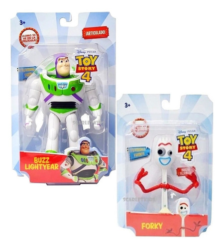 Forky + Buzz Articulados Original Scarlet Kids Toy Story 4