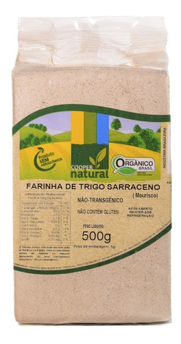 Farinha De Trigo Sarraceno Orgânico Vácuo Coopernatural 500.