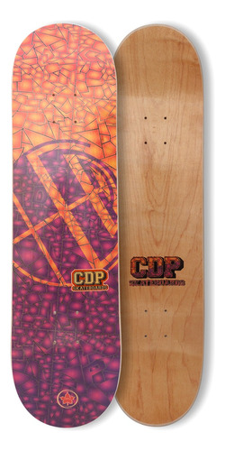 Tabla Skate Pro Maple Canadiense Cdp - Orange Mosaico Series