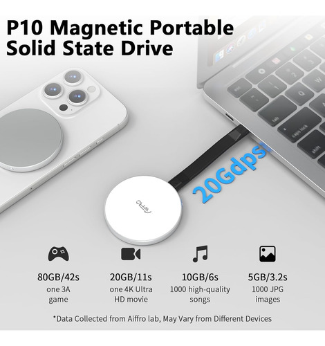 P10 Magnetic Pssd 1tbfor iPhone Magsafe Portable Ssd, Up...