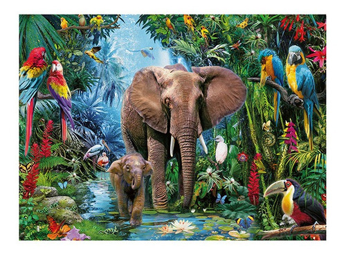 Ravensburger Rompecabezas: Elefantes De La Selva 150 Piezas