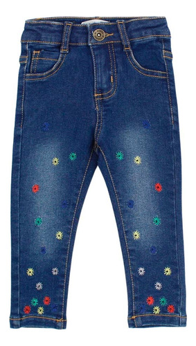 Jeans 100% Algodón Para Bebé - Ficcus - Skinny Mezclilla