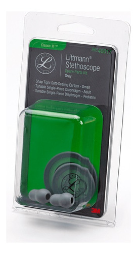 Kit de reparación gris para estetoscopio Littmann Classic III Cardiology IV 40017, 3M