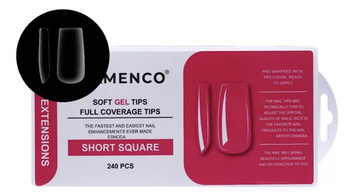 Soft Gel Tips Cobertura Completa Flamenco - 240 Pcs.
