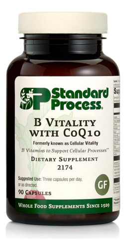 Vitamina B Vitalidad Con Coq10 Standard Process 90 Cápsulas