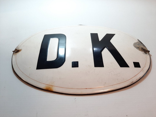 Imagen 2 de 4 de Automobilia Antiguo Cartel Enlozado D. K. Ro 1587