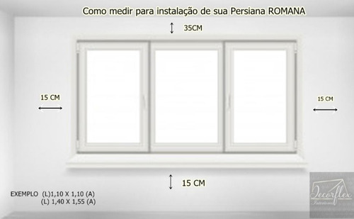 Persiana Blackout Romana 2,20 L X 1,50 A C Bandô