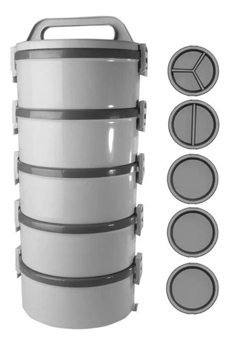Marmitex Térmico Soprano 5 Peças Com Presilhas Soprano