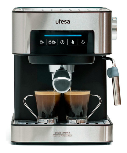 Cafetera Ufesa CE7255 automática acero inoxidable para expreso