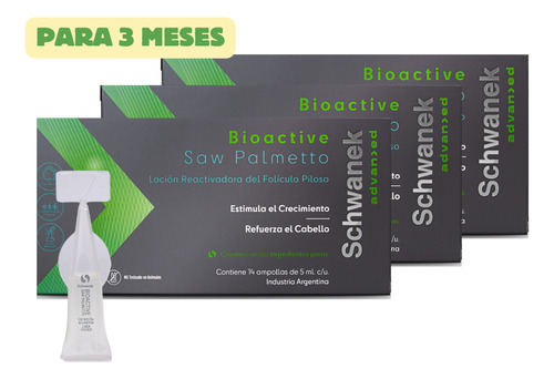 Tratamiento 3 Meses Schwanek Ampollas Bioactive Anticaída
