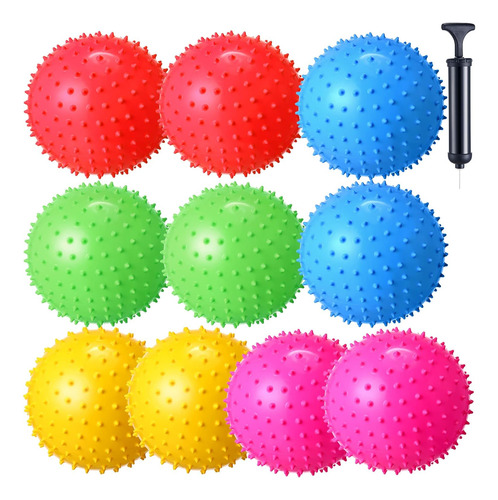 Paquete De 10 Bolas Knobby De 9 Pulgadas, Bolas Sensoriales