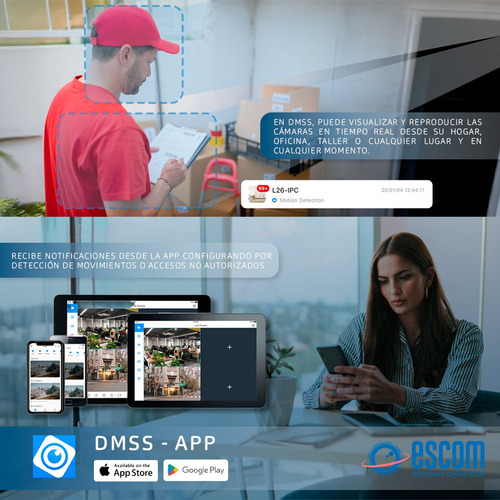 Kit 2 Camaras Dahua 1080p Dvr 4 Ch + 1 Ip Cables Fuente Bala