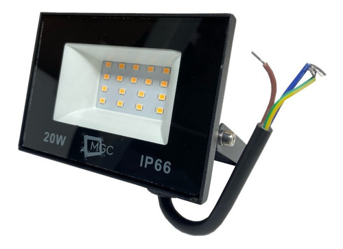 Imagem 1 de 3 de Refletor Led Smd 20w Branco Quente Bivolt