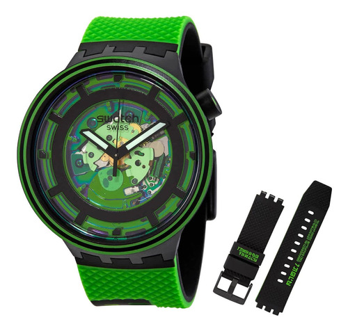 Swatch Bold Planets Reloj De Cuarzo Para Hombre Sb01b125