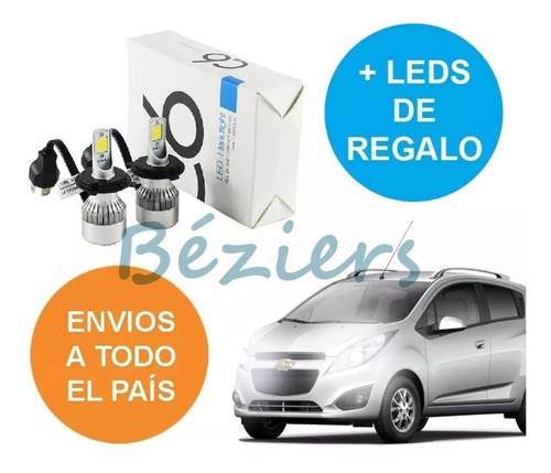 Kit Luces Led Cree H4 O H27 Chevrolet Spark 16.000 Lms Envio