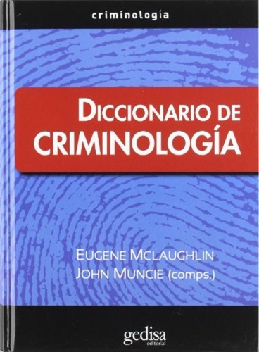 Libro Diccionario De Criminologia /muncie