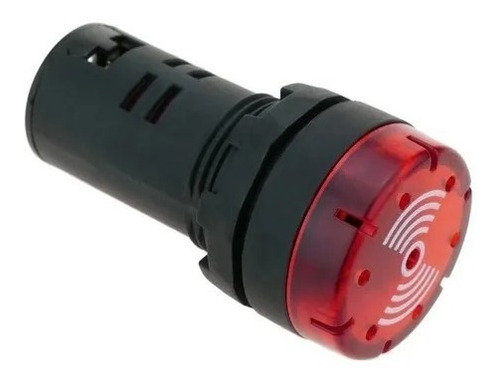 Buzzer Luminoso Alarma 12v Ac Rojo Industrial