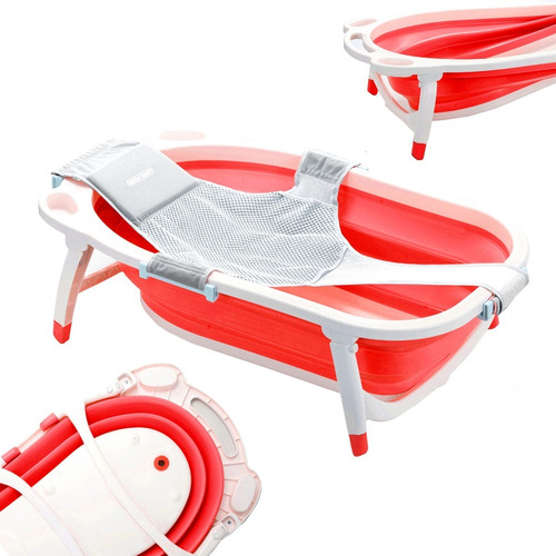 Bañera Flexible Plegable Mega Baby + Red De Baño