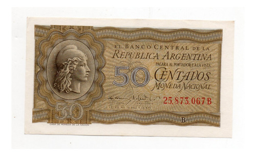 Billete 50 Centavos Moneda Nacional Bottero 1904 Ex+