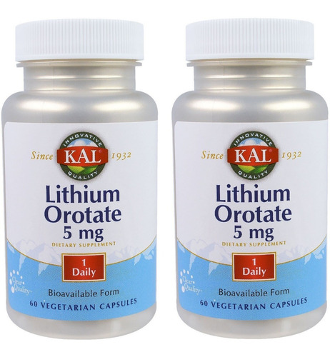 Litio Orotate Lithium 5mg 4 Potes - 240 Caps