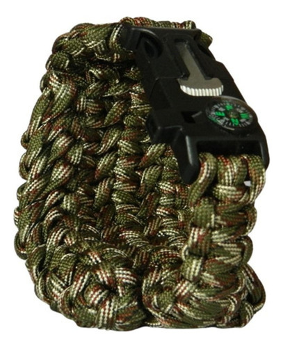 Pulsera Tactica Militar Con Bolsillo Brujula Silbato Sierra