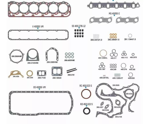 Juego De Empacaduras Completo Ford 7000 Motor 6.6 Y 7.8