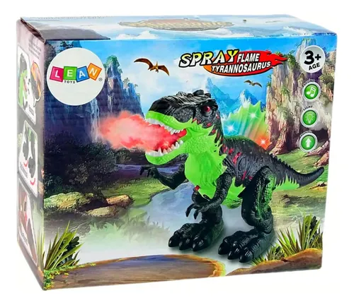 Dinosaurio Tyrannosaurus Spray Flame T- Rex Humo Fuego Luz