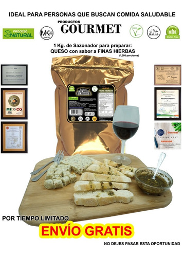 Especias Para Preparar Queso Finas Hierbas 1kg Kosher