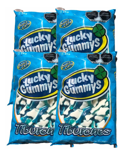 Gomitas Lucky Gummys Tiburones 4 Kg 