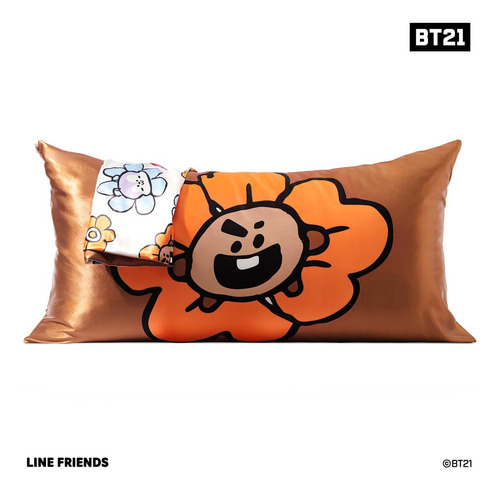 Funda De Almohada Kitsch X Bt21 Shooky Satin Para Hair & Ski