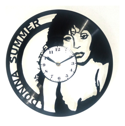 Reloj De Pared En Disco De Vinilo De Donna Summer