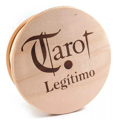 Caja De Madera Contenedora Estuche Redondo Tarot