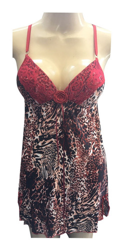 Camisola Com Bojo E Calcinha 118 Rendado De Romance Lingerie