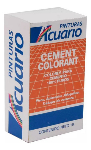 Colorante Para Cemento Azul Acuario Bolsa De 1kg