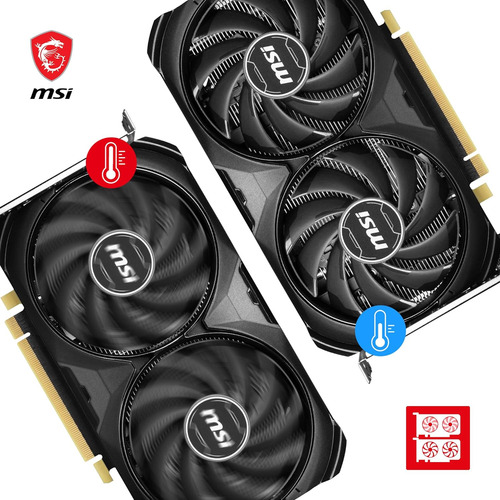 Tarjeta Gráfica Msi Geforce Rtx 4060 Ti Ventus 2x Black 8g O