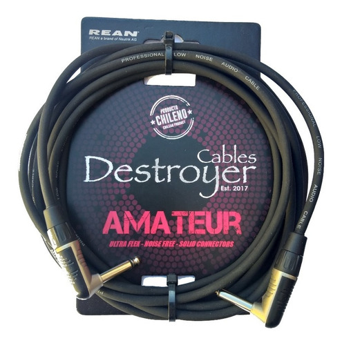 Cable Destroyer Amateur Conectores L L Cromados 3mts