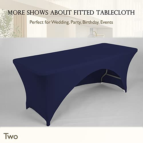 Mantel Elástico Ajustable Azul Marino Para Mesa 1.52m