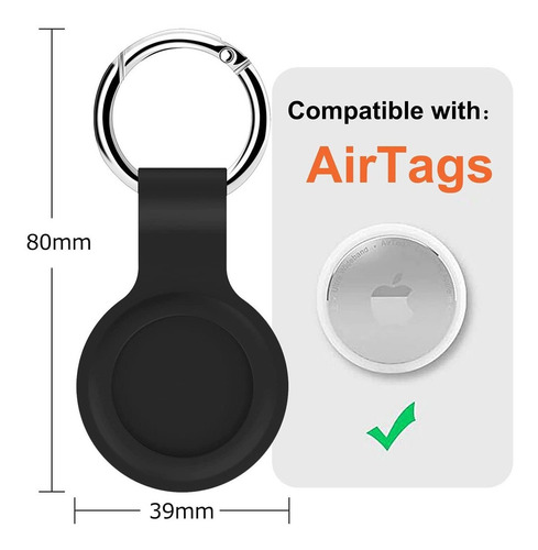 Imagen 7 de 7 de Funda De Silicona Compatible Con Airtag Con Funda
