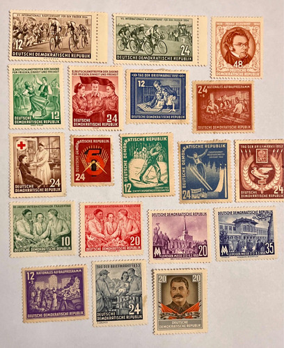 Sello Correo Alemán 19 Estampillas Rda Alemania Colección