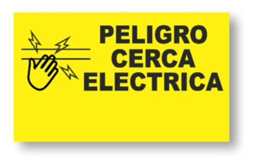 Aviso De  Prevención  Genérico Para Cercas Electricas