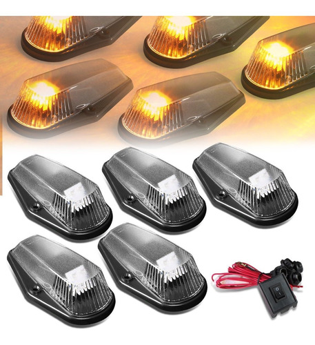 Dna Motoring Cbl-f15080-bk-y 5 Luz Led Para Techo Cabina +