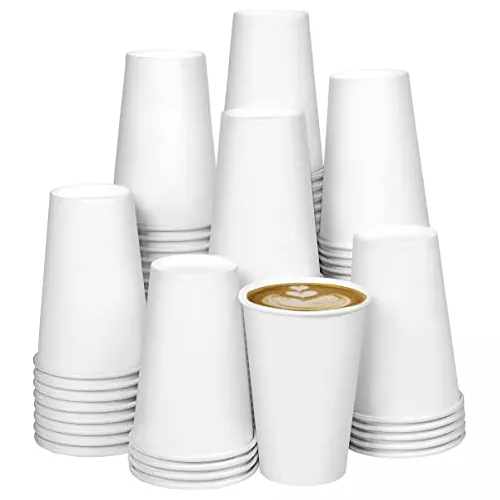 Vaso de café con leche con tapa negra de papel kraft de 225ml (Oferta de 10  paquetes de 50 vasos) — CleanBCN
