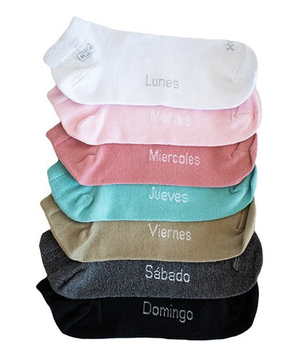 Medias Pack Semanal Sox X 7 Soquetes Puño Doble Elastizado