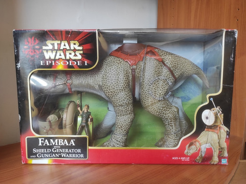 Star Wars - Fambaa Con Generador De Escudo Y Guerrero Gungan