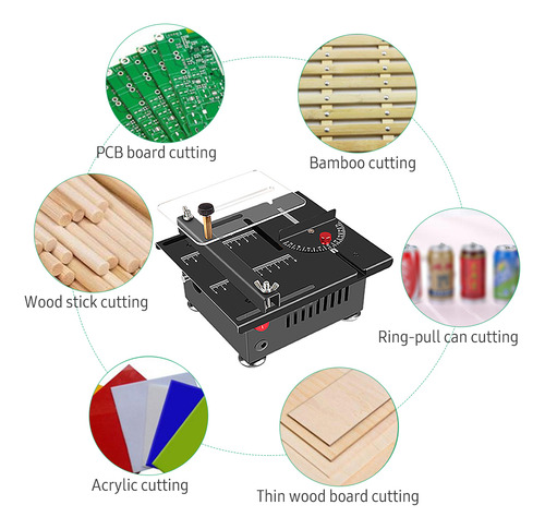 Serrucho Eléctrico Mesa 100w Multiusos Mini Sierra De Escrit