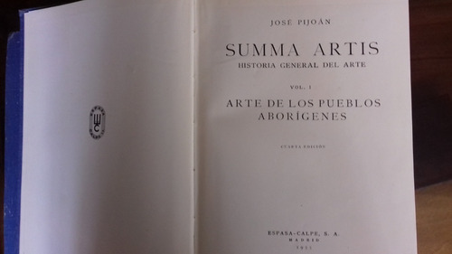 Historia General Del Arte. Summa Artis Vol I-6-7-9
